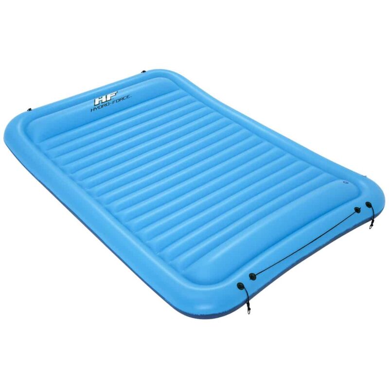 Bestway - Colchoneta Gran Plataforma 269X183X25,5 Cm 4 Personas Con Almohadas Azul