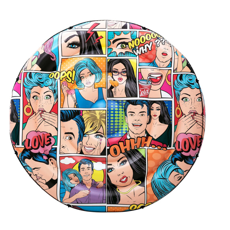Bestway - Isla Hinchable Pop Art 188 Cm 43264 , Isla Hinchable Pop Art 188 Cm 43264. -2 Cámaras De Aire. -Válvulas De Liberación Rápida Entrelazadas.