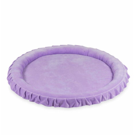 Colchoneta nido infantil de 120 cm, terciopelo suave morado