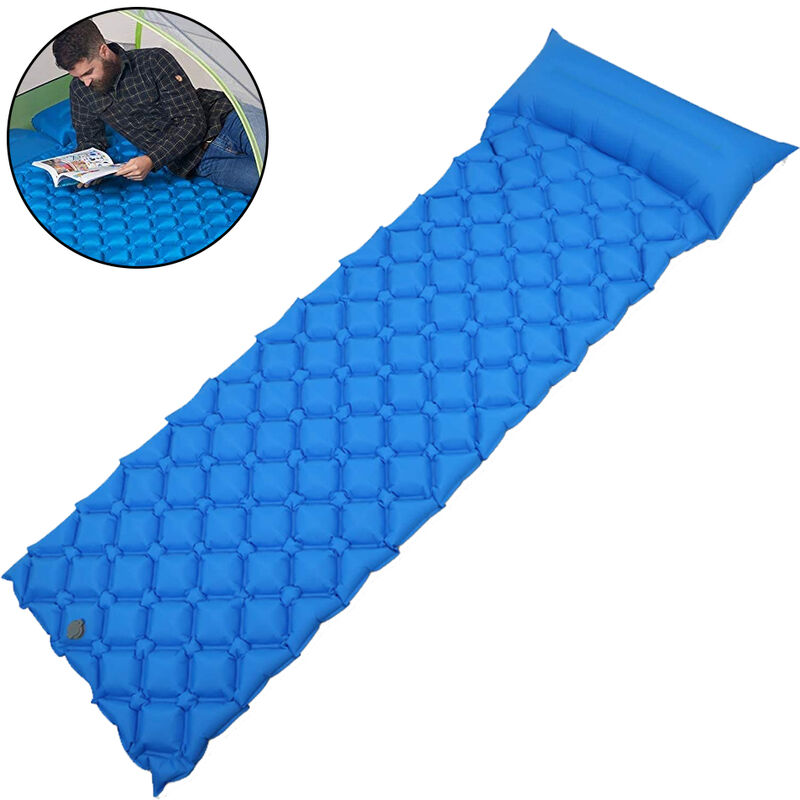 

Colchoneta para dormir - Colchoneta inflable ultraligera, ideal para acampar, mochileros, senderismo - Airpad, bolsa inflable, bolsa de transporte,