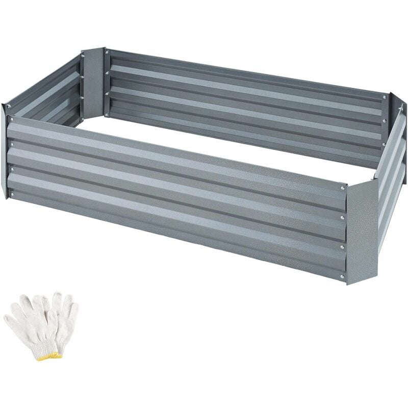 Tectake - Raised Bed - galvanised steel, weather-resistant, 200 l capacity, 120 x 60 x 30 cm