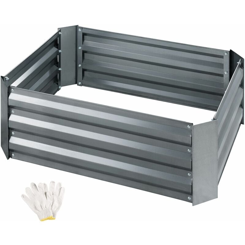 Tectake - Raised Bed Valeriana - galvanised steel, weather-resistant, 140 l capacity, 80 x 60 x 30 cm