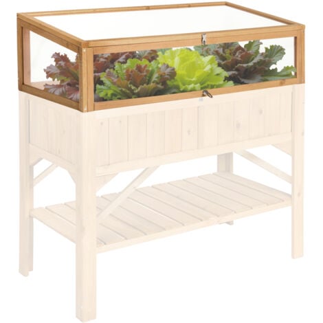 Cold Frame - attachment for raised bed, weather-resistant, 115 x 53 x 34 cm - garden box, wooden cold frame, cold frame greenhouse