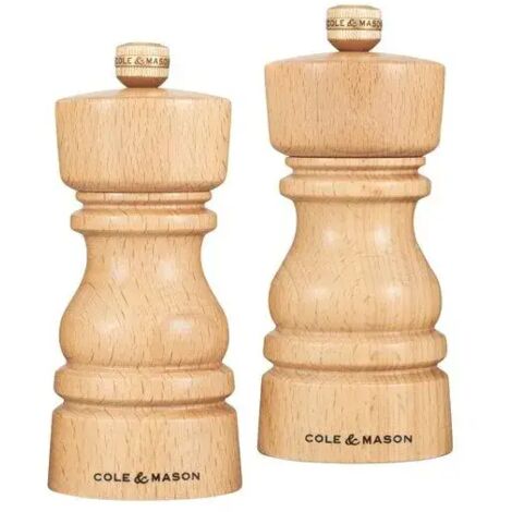 COLE ET MASON Coffret 2 moulins sel et poivre 13 cm Hêtre - London