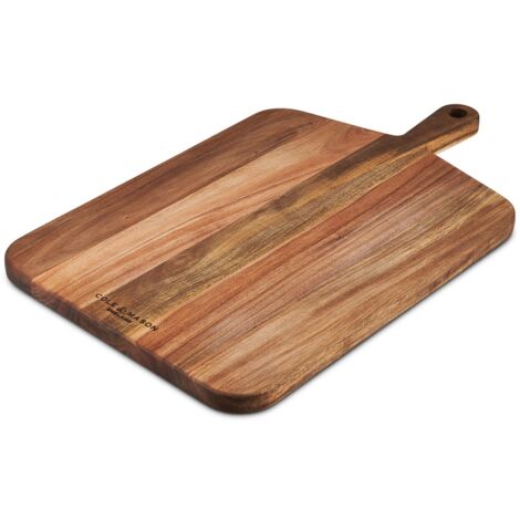 Cole & Mason H722133 Barkway Tagliere da Cucina in Legno di Acacia Grande, Vassoio da Aperitivo e Per Tagliare Verdure, Formaggi, Frutta, Pane, 520mm x 320mm x 20mm, Non Adatto per Lavastoviglie
