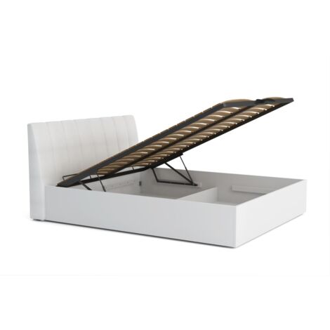 Colección de cama diseño VERONA con opción de arcón 180x200, color blanco