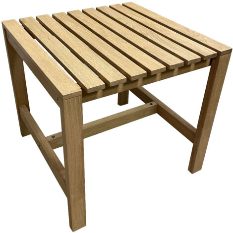 Colección Eura - Taburete de baño de roble natural - ByCA