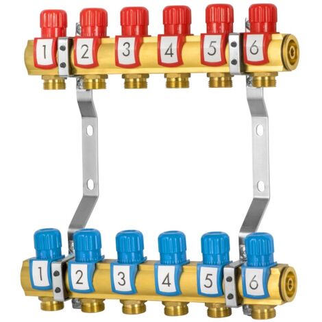 COLECTOR CON VÁLVULAS DE CONTROL DE 11 CIRCUITOS