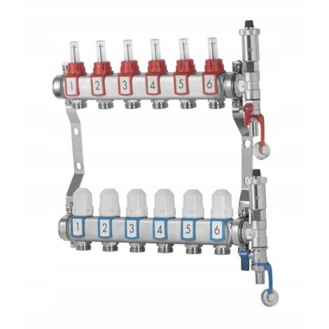 COLECTOR DE ACERO INOXIDABLE 3 CIRCUITOS