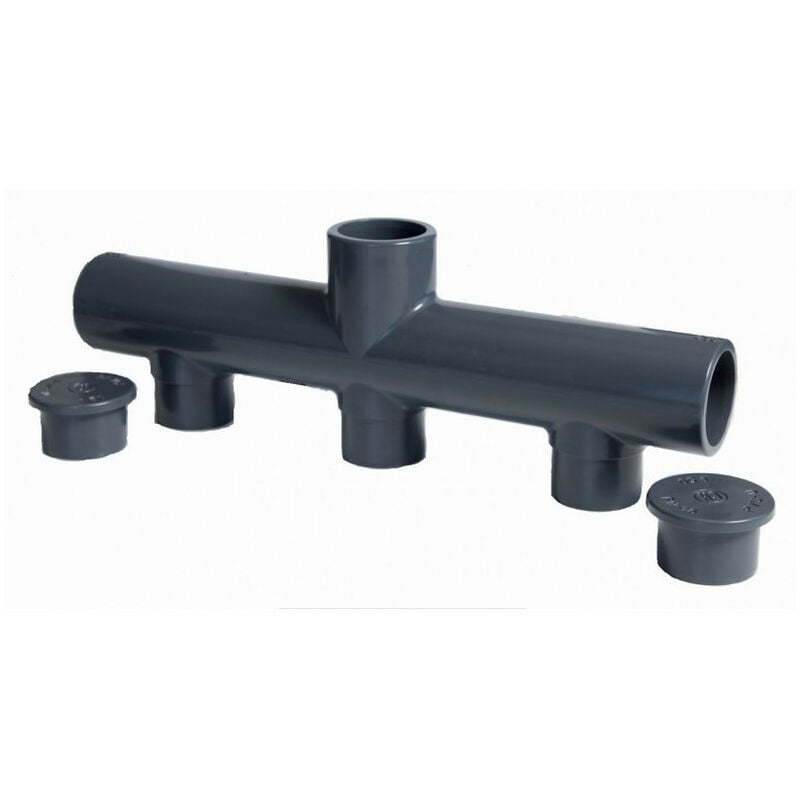 

Colector PVC Piscina Ø 50 mm - 5 Salidas - 1 Entrada