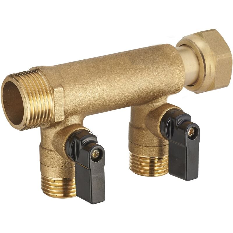 

Distribuidor tuerca loca macho-hembra de 3/4' con válvulas macho de 1/2' - 2 salidas NOYON & THIEBAULT
