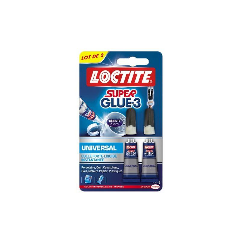 

Loctite secondelijm Super Glue Universal, blister met 2 stuks