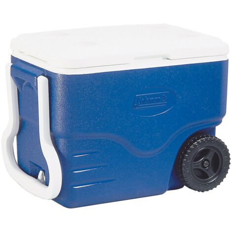 Coleman 40QT Performance Wheeled Kühlbox, blau/weiß