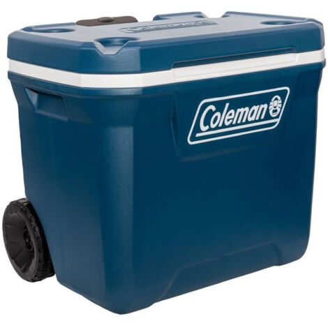 Coleman Glacière Rigidax bleue avec roulettes tout-terrain