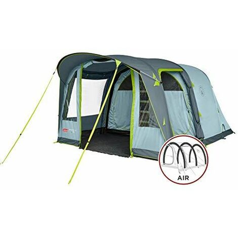 Coleman Meadowood 4 Air Gonflable 4 Personnes Tente familiale avec 2 Grands Compartiments de Couchage Sombres et