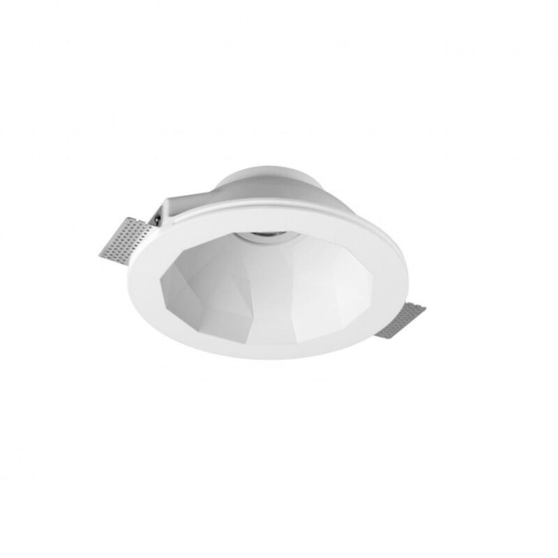 Colerette Downlight Intégration Plâtre/Pladur Dodeca pour Ampoule led GU10 / GU5.3 Coupe Ø253 mm UGR17 Blanc