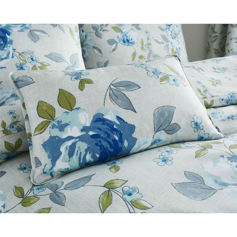 Colette Blue Cushion 30x50cm Bed/Sofa Filled Cushion Accessory