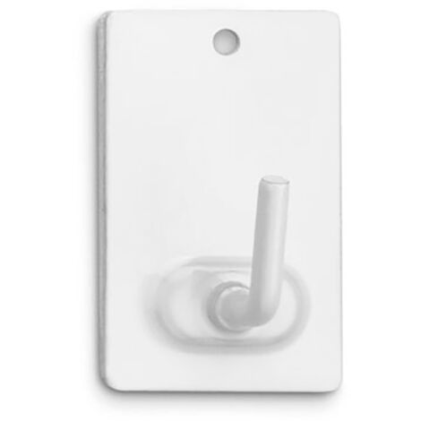 Colgador Adhesivo Acero Inoxidable 41x25x17mm Blanco Inofix