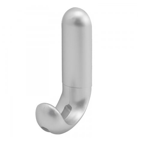 Colgador adhesivo / atornillable plateado mate