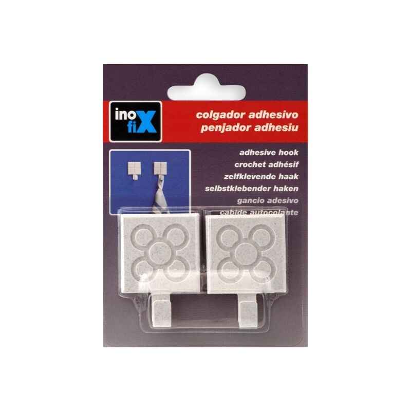

Colgador adhesivo baldosa Barcelona Blanco 2 unidades 2302 - Inofix