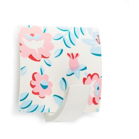 Colgador adhesivo con flores