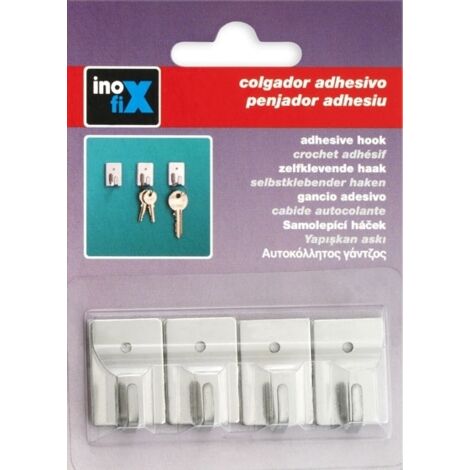 Colgador adhesivo Inofix Acero 4 unidades 2011