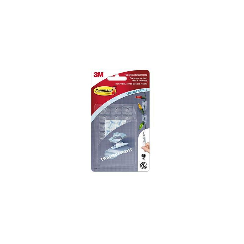 

Colgador Hogar Adhesivo Reutilizable Mini Plastico Transparente 3M - Command