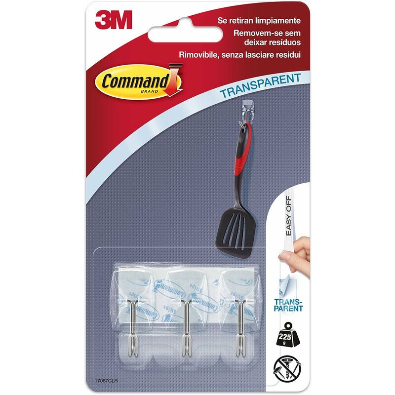 

3m Espa¾a,s.l. - GANCHO COMMAND TRANSPARENTE PARA UTENSILIOS