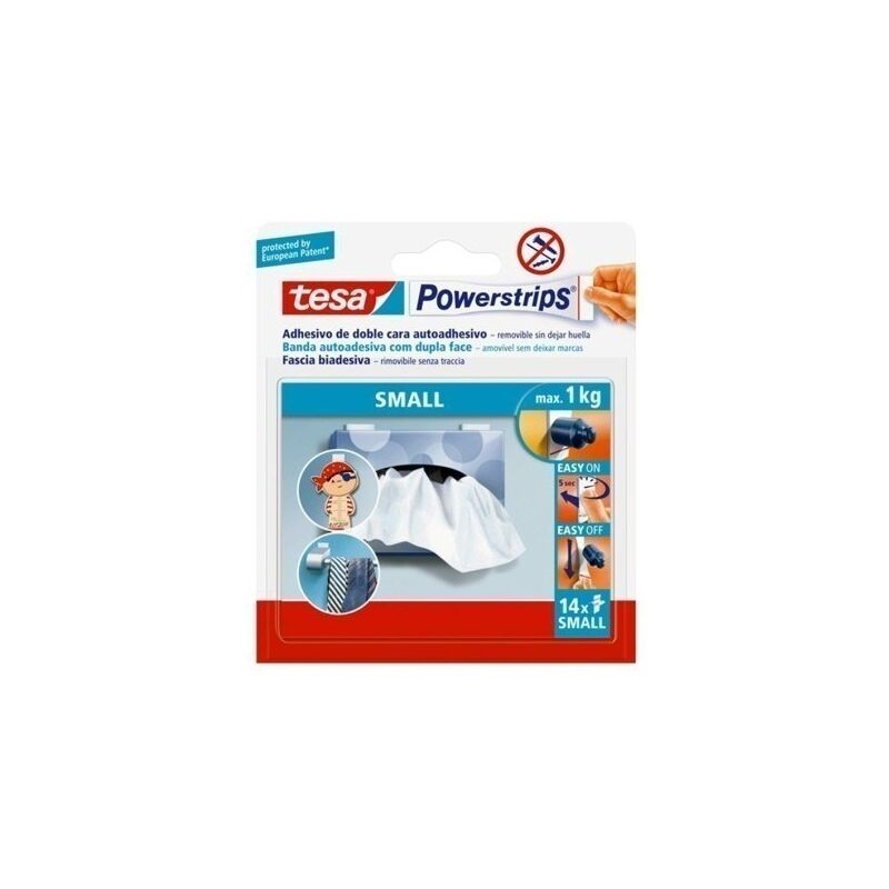 

tesa powerstrips small bl-14 cinta adh.doble cara 58560-00-01 - Mibricotienda