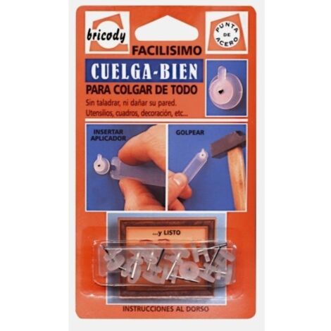 Colgador cuadros univ ext lat cuelga bien 12 pz bricody
