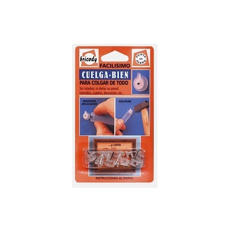 

Colgador Cuadros Universal Exterior Laton Cuelga Bien 12 Pz - Bricody