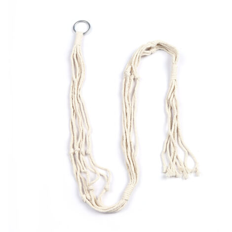 Colgador de macramé para plantas, de 2 niveles, tipo A – Cuerda de algodón de 119 cm de largo para macetas de interior y exterior.