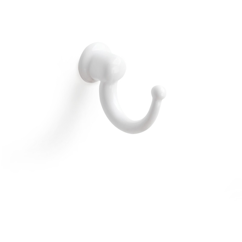 

REI - Colgador de Pared | Estilo Funcional | Fabricado en Zamak | Acabado en Blanco | Gran Capacidad de Carga | Medidas 12*20*29 mm | Sistema de