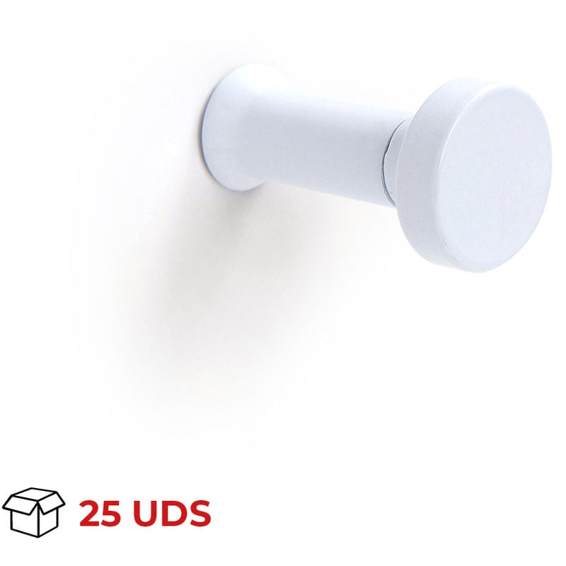 

REI - Colgador de Pared | Estilo Funcional | Fabricado en Zamak | Acabado en Blanco | Gran Capacidad de Carga | Medidas 134*92*80 mm | Sistema de