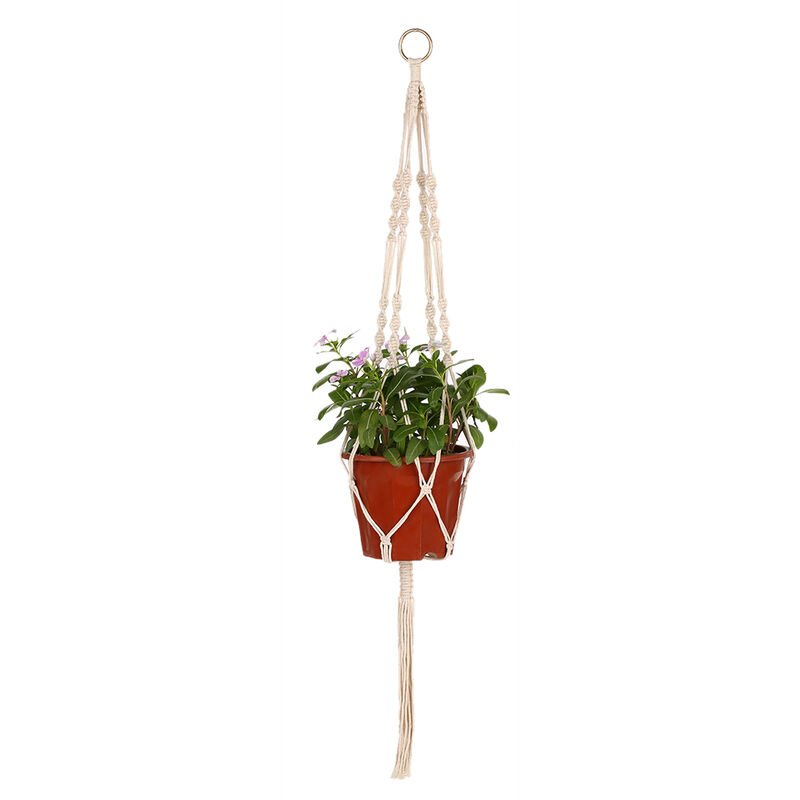 

Colgador de planta de macrame, maceta colgante para interior y exterior, cesta colgante, cuerda de algodon,Tipo E