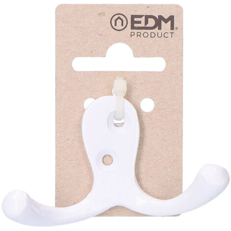 Colgador Doble Aluminio Blanco EDM