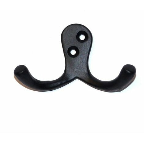 Colgador doble aluminio negro