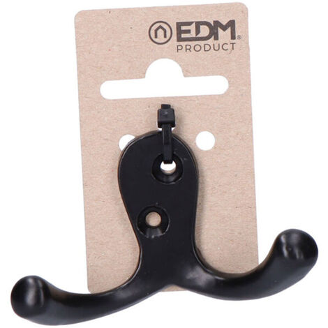 Colgador Doble Aluminio Negro EDM