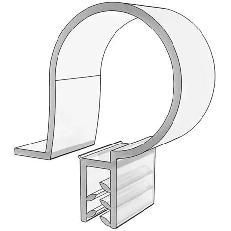 Colgador en varilla hasta 8 mm para carteles de grosor 2 mm