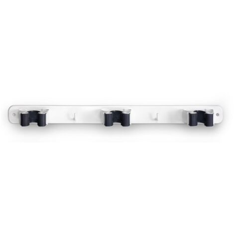 Colgador escoba 32x370x46mm adh tri a/antid ac bl 3034-2+ in