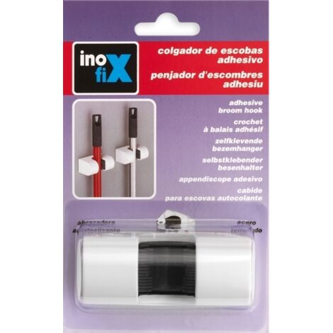 COLGADOR ESCOBAS CARENADO BLANCO - INOFIX