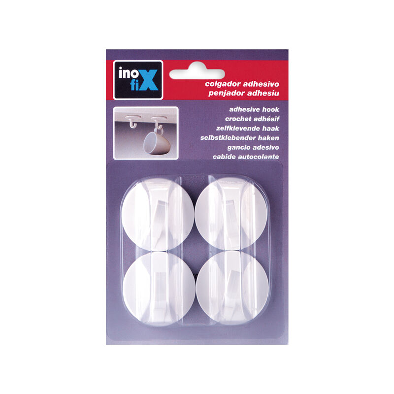 

Colgador adhesivo Blanco 4 unidades 2179 - Inofix