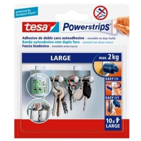 Colgador hog adh reut recambio tiras large 10 pz tesatape