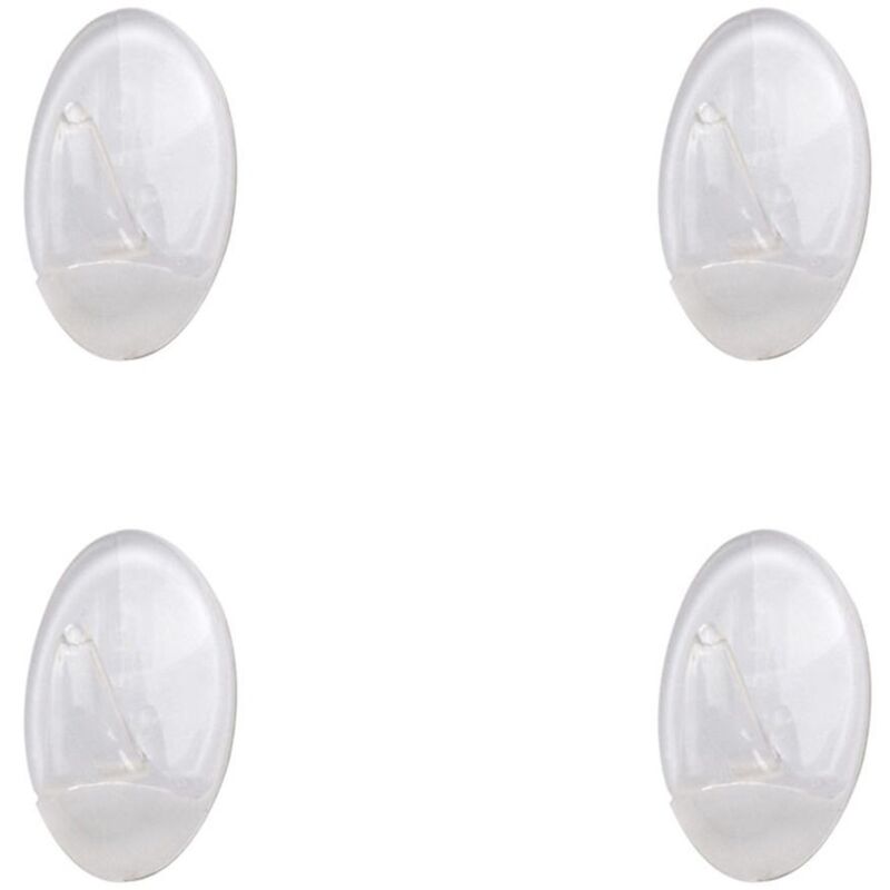 

Colgador transparente pequeño (blister 4 unidades) adhesivo - Oryx