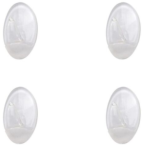 Colgador Oryx  Transparente Pequeño (Blister 4 Unidades) Adhesivo