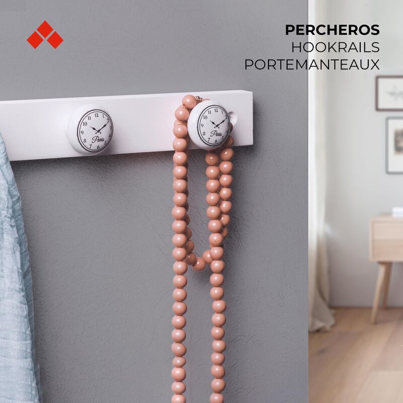 

REI - Colgador de Pared | Estilo Decorativo | Fabricado en Aluminio | Acabado en Cromo Brillo - Blanco | Gran Capacidad de Carga | Medidas 88*140*88