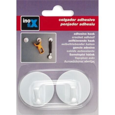 COLGADOR PLASTICO REDONDO BL 2 UNID