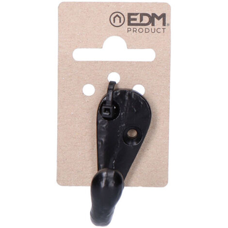 Colgador Sencillo Forja Negro EDM