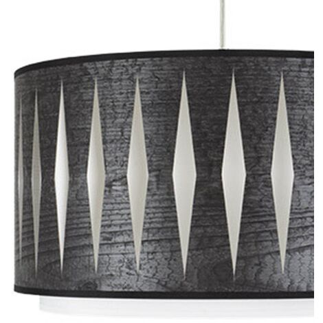 Colgante 1luz modelo Alexandra Cromo/madera Negra Regulable FABRILAMP