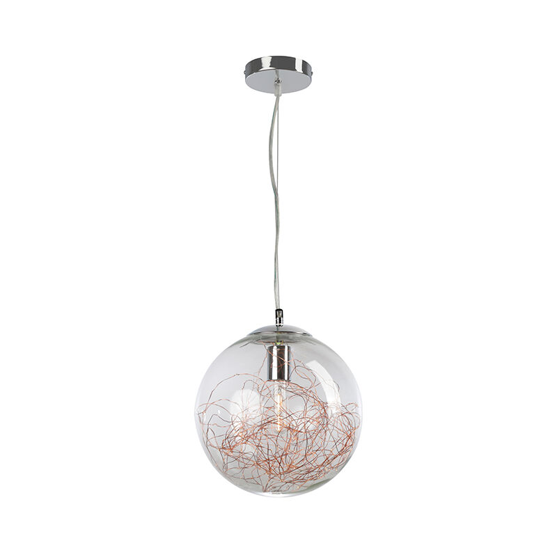 

Colgante Bola Cristal 1xE27 + 8W tira LED